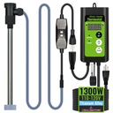 1300W Titanium Fully Submersible, Portable Pool & Hot Tub Electric immersion Water Heater with GFCI & Temp Control for Bathtubs, baptism pool, spa tub, above ground pool & inflatable pool