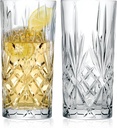 Barski Highball Glass - Drinking Glasses - Set of 2 - Hiball Tumblers - Glass Crystal Tumbler - for Water, Juice, Beer, Mixed Cocktails, Mojito Glass, Tom Collins Bar Glassware, 12 oz, Made in Europe