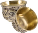 Alipis 2pcs Beautiful Bronze Dragon and Phoenix Tea Cup Chinese Style Vintage Mug Retro Teaware Home Decor