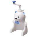 Pearl Metal D-1327 Manual Shaved Ice Maker, Made in Japan, Shirokuman, New Type, Ice Making, Includes 2 Cups, White