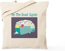 CafePress On The Road Again Tote Bag Reusable Natural Beige Canvas Shopping Bag