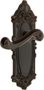 Grandeur GVCNEW_PSG_234 Grande Victorian Solid Brass Rose Right Handed Passage Door Lever Set with Newport Lever and 2-3/4" Backset - Timeless Bronze