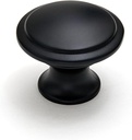 10 Pack Black Cabinet Knobs Matte Black Drawer Knobs Round 1 1/4 inch Kitchen Cabinet Knobs Solid Closet Door Knobs Cabinet Handles Hardware