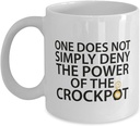 mmandiDESIGNS The Power Of The Crock Pot Coffee Mug Kitchen Mom Cooks Funny Gag Pun Funny Man Woman Present 11oz Tea Cup