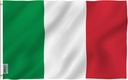 Anley Fly Breeze 3x5 Foot Italy Flag - Vivid Color and Fade proof - Canvas Header and Double Stitched - Italian Flags Polyester with Brass Grommets 3 X 5 Ft