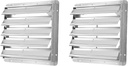 iPower 20-Inch Square Aluminum Automatic Gravity Shutter Louver Vent, Silver,2-Pack