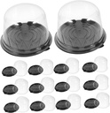 50Pcs Clear Plastic Cake Boxes with Lids Portable Compact Cake Carrier for Wedding Party Festival Favor Packaging Lightweight Food Containers for Desserts and Treats