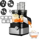 Food Processor, 600w Electric Vegetable Dicer Chopper, Veggie Shredder Grater, Meat Grinder Blende