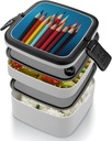 Bento Box Adult Lunch Box Lunchable Food Container with Utensil Bright Colored Pencils Lunchbox Leak-Proof Lunch Containers Double Layer Bento Box for Dining Out Work Picnics Travel
