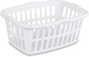 Sterilite Rectangular Laundry Basket, White