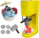 Soft Serve & Ice Cream Maker with 4 Shape Molds Commerical Spaghetti Ice Cream Maker 7.4-7.9 Gal/Hr Commercial Spaghetti Ice Cream Press Makes Ice Cream, Soft Serve, Gelato Yellow