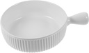 Ceramic Baking Bowl Handle Versatile Kitchen Serving Dish for Microwave Oven Use for Baking and Ramen Smooth High-temperature Resistant