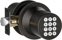Keyless Entry Lock with Code, Digital Door Knob with Keypad for Bedroom Front Door Garage Home Apartment, Oil Rubbed Bronze
