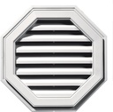 Builders Edge 120012222117 22" Octagon Vent 117, Bright White