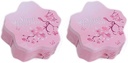 Candy Tins Jars Cherry Blossoms Printed Metal Tin with Lid Empty Metal Storage Tin Cans Containers Tinplate Storage Tins for Candy Cookie Wedding Christmas Party Gift Giving,Flower Shape,2 Pack