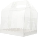 10pcs Transparent Cake Carrier Boxes Plastic Cake Packing Containers for Birthdays and Oil- for Bakeries and Home Use