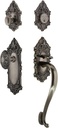 Nostalgic Warehouse Victorian S Grip Front Door Handle and Deadbolt Set
