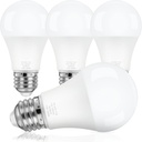 4-Pack A19 LED Light Bulbs, 100W Equivalent LED Bulb, 5000K 1100Lumen Light Bulb 11W, Non-Dimmable E26 Frosted Lighting, CRI 85+, No Flicker