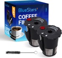 BlueStars Upgraded 2 Pack 119367 Reusable Coffee Keurig Filter Replacement Part for Keurig K Cups 2.0 Series