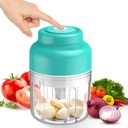 Electric Garlic Chopper, Multi Function Portable Electric Food Chopper, Onion Chopper For Garlic, Ginger, Pepper and Minced Meat (Green)