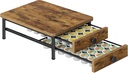 Coffee Pod Drawer Holder for K Cup, 56 Pods Capacity, 2 Tier Organizer for K Cup, Coffee Pod Organizer for Countertop, Space Saving, Easy Assembly, Rustic Brown KH28BRY1