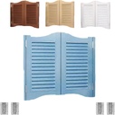 Saloon Doors Swinging Kitchen Cafe Door Swing 19.7-63in Wide Wood Swinging Half Door For Indoor Bar Porch Entrance Counter Auto Close(Blue,26.0x39.4")