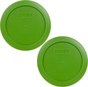 Pyrex 7200-PC 2-Cup Lawn Green Food Storage Replacement Lid (2-Pack) - Made in USA