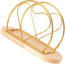Zerodeko Elegant Napkin Holder with Wooden Base Stylish Heart Design for Kitchen Dining Cafe Office and Home Decor Convenient Napkin Storage