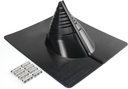 Water-Tite 81732 Electrical Mast Retrofit Roof Flashing, 14" x 15" Flexible PVC Base, 0" - 5" Conduit