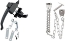 Wright Products - Colonial Tie Down Push Button Door Latch for Screen and Storm Doors, Black & Prime-Line K 5026 Storm Door Protector Chain and Spring, Zinc Plated (Single Pack)