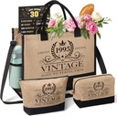 30th Birthday Gifts for Women, Vintage 1995 Reusable Grocery Tote Bag Beach Bag & Back in 1995 Poster, Personalized 30 Years Old Gifts for Wife Mom Sister Her