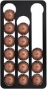 Coffee Capsule Stand Capsule Pod Holder- Coffee Pods Storage for Capsules Holder Organizer Suitable to Be Inside/Under The Cabinet Or On The Wall(Black)