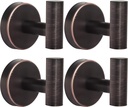 Bathroom Robe Towel Hooks Coat Wall Hook Stainless Steel Heavy Duty Door Hanger Clothes Cabinet Closet Sponges Hook for Bathroom Bedroom Kitchen Hotel Pool 4 Packs (Oil Rubbed Bronze)
