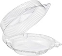 KitchenDance Clear Plastic Clamshell Pie Container with High Dome - 10" Plastic Pie Container - Ideal for Stunning Food Display - Pie Container Perfect for Storage, Preparing Food - CPC, 120, 50 Count