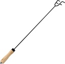 Sunnydaze 26-Inch Steel Fire Pit Poker Stick - Wood Handle - for Indoor or Outdoor Use