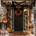 28 PCS Halloween Outdoor Decor Set - Porch Decorations - Door Decor Set Containing Banners, 3D Bats, Creepy Cloth, and More - Halloween Decorations Outdoor & Indoor