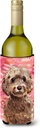 Caroline's Treasures BB9479LITERK Brown Cockapoo Love Wine Bottle Hugger Bottle Cooler Sleeve Hugger Machine Washable Collapsible Insulator Beverage Insulated Holder