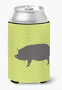 Caroline's Treasures BB7759CC Berkshire Pig Green Can or Bottle Hugger Cooler Washable Drink Sleeve Collapsible Beverage Insulated Holder, Can Hugger, Multicolor