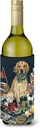 Caroline's Treasures PPP3103LITERK Golden Retriever Toys Wine Bottle Hugger Bottle Cooler Sleeve Hugger Machine Washable Collapsible Insulator Beverage Insulated Holder