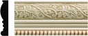 1825-4FTWHW Unfinished White Hardwood Leaf & Ball Chair Rail Moulding