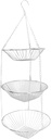 Kitchen Hanging Fruit Basket Iron Chain Hanging Vegetable Fruit Basket 3 Tier Hanging Storage Basket 3 Tier Kitchen Hanging Fruit Basket Iron Wire Fruit Vegetable Flower Hanging
