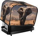 2 Slice Toaster Cover with Pocket Universal Size Toasters Dusts Covers Elephant Bread Machine Cover & Protection Bread Machine Protector Small Kitchen Appliance Covers