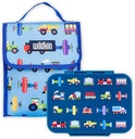 Wildkin Kids Lunch Bag Bundle with Bento Box (Trains, Planes, and Trucks)