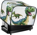 Toaster Cover 2 Slice Appliance Cover Toaster Dust Cover Cartoon Dinosaur Images Toaster Cover Super Soft Kitchen Small Dust Covers Bread Machine Covers with Pockets 14.4" x 8.3" x 10.6"