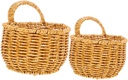 GLEAVI 1set Wall Hanging Fruit and Vegetable Storage Basket Kitchen Organizer for Onions Garlic and Seasonings Rustic Woven Design for Home and Restaurant Use