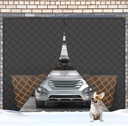 Magnetic Thermal Insulated Garage Door Curtain Insulation Kit 1 Car Garage Door Screen for Winter, 9x7ft Insulated Covers for Insulation Windproof Soundproof