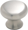 Amerock | Cabinet Knob | Stainless Steel | 1-1/4 inch (32 mm) Diameter | Stainless Steel | 1 Pack | Drawer Knob | Cabinet Hardware