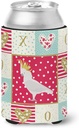 Caroline's Treasures CK5522CC Cockatoo Love Can or Bottle Hugger, Red Cooler Washable Drink Sleeve Collapsible Beverage Insulated Holder, Can Hugger, Multicolor