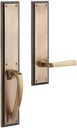 Signature Hardware 479309 Aurick Left Handed Solid Brass Dummy Door Lever Set