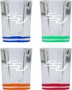 R and R Imports Savannah State University 2 Ounce Engraved Shot Glass Square 4-Pack Multicolor Officially Licensed Collegiate Product